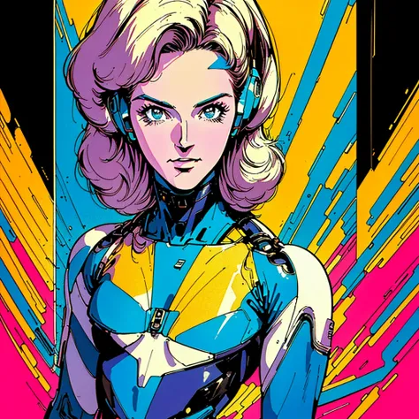 ((( Best Quality Masterpiece ))),(((Absolutely one woman))),(spacesuit that emphasizes cleavage ),((( 70s and 80s space thriller movie posters))),( American Comics ),((( retro vintage style ))),Overwhelmingly complex depiction,Absolute machine group backgr...