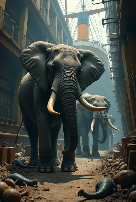 Titanic becomes Noahs Ark you have to see elephants inside 