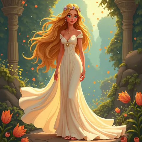 Goddess Hera 
Disney style  ( Make the lines of Disney cartoon yourself)