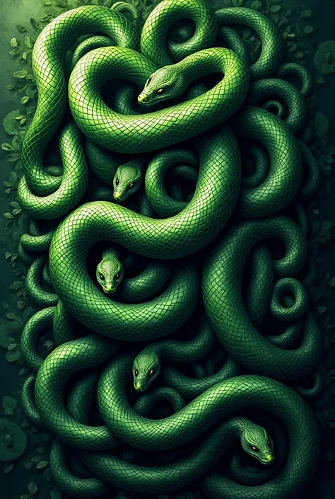  Hordes of snakes, background, Print, wallpaper, snakes, green, snake ball 