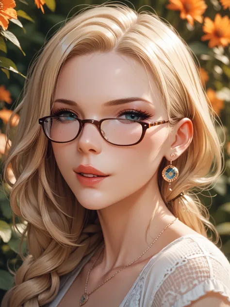 blonde beauty with glasses