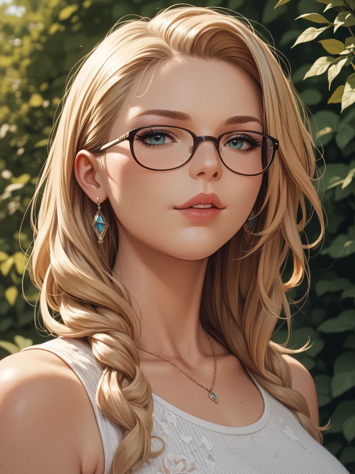 blonde beauty with glasses