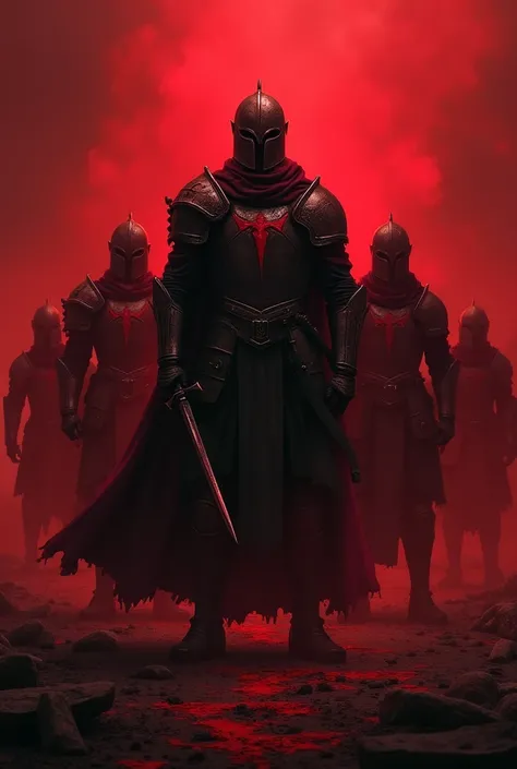  Soldiers serving the Knight of War , Shadows of Red Soldiers 