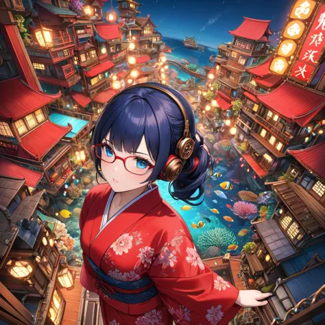 (Best masterpiece, High resolution: 1.5), (8K, RAW photo, Perfect anatomy, Golden ratio, Above the knee shot, Angle from above: 1.4), Pointillism, Professional photography, Japanese idol, ( Realistic: 0.5), (Pouting: 1.5), (Floral pattern, red yukata, red ...