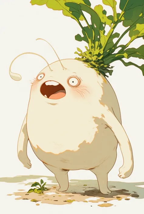 (Japanese white radish:Eyes and mouth:limbs:white),Sexy vegetables