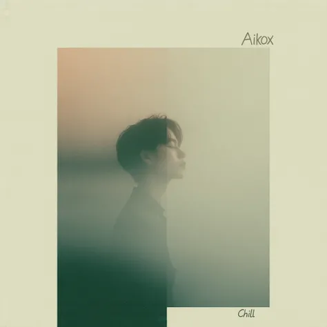 I want to make a cover of a list music. The name of the artist is called "AIKOX". The list is called "Chill".  The graphic part of the album has to be inspired by essence of lofi.