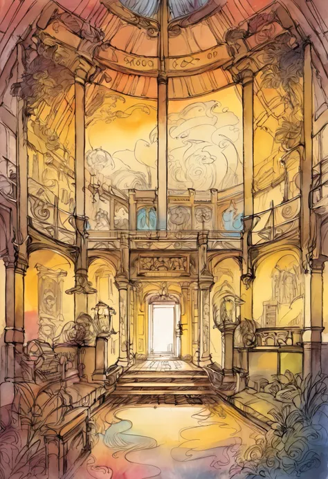 score_9, score_8_up, score_7_up, score_6_up, score_5_up, score_4_up, hires, highres, source_furry, cover page, angelic 1girl, sketches of a fantasy room, sketch, flickr, conceptual art, colorful architectural drawing, architectural illustration, interior d...