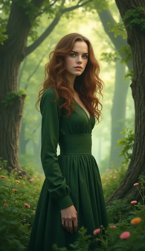 Emma Watson in a forest