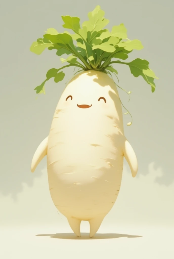 (Japanese white radish:Eyes and mouth:limbs:white:Leaf Hair ),photo shoot