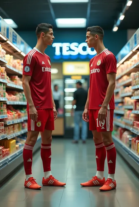 Cristiano ronaldo and szoboszlai at the tesco