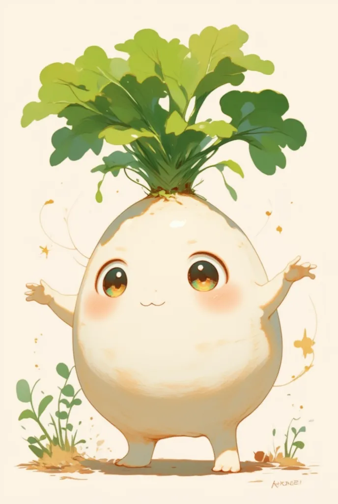 radish:white:Japanese white radish, eye:mouth:hand:foot:魅力的なfoot