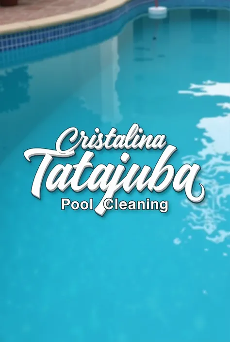  I want you to make a professional logo with the name "Cristalina Tatajuba pool cleaning  ". American advertising poster , 