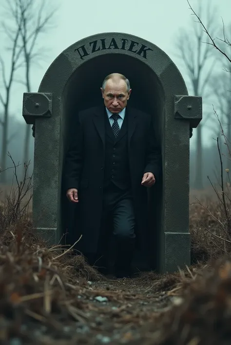 Putin coming out of grave named dziadek 
