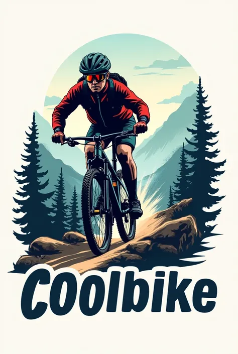 MTB cyclist logo with the phrase Cool Bike