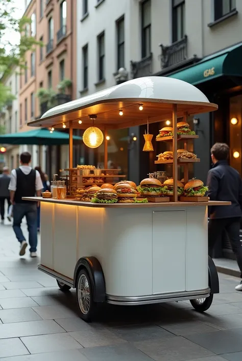 Minimalist burger cart