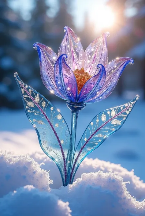 Suncatcher、winter、flower、sapphire、beautiful