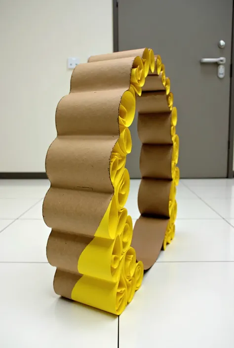 The sculpture "waterfall"  sheets is an excellent idea for exploring the texture and movement of corrugated paper . 

*Description:*
"waterfall"  is a corrugated paper sculpture that is composed of a series of overlapping sheets that curve downwards ,  cre...