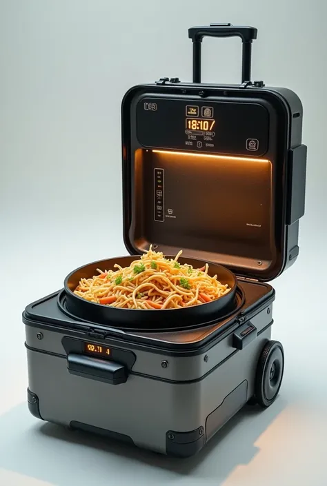 An automatic noodles cooking suitcase 