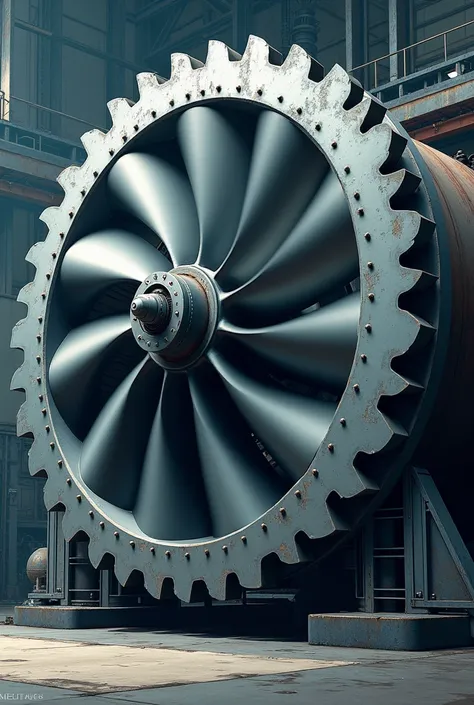 Illustrate the rotor of a turbine 