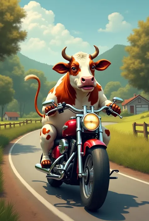 Cow ride motocycle 