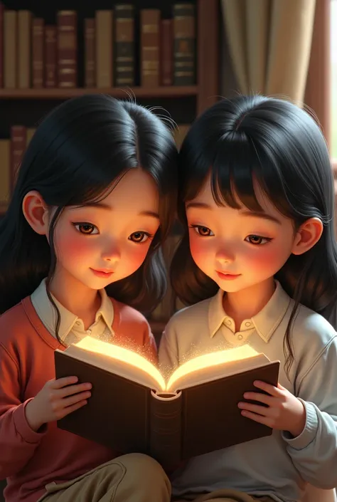 Girls reading books 