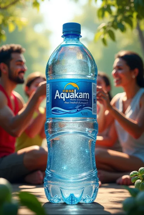 LATIN PEOPLE DRINKING AQUA-KAM WATER in a 20-liter bottle 