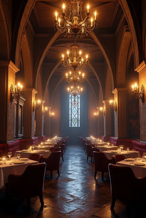 Gothic style restaurant interior