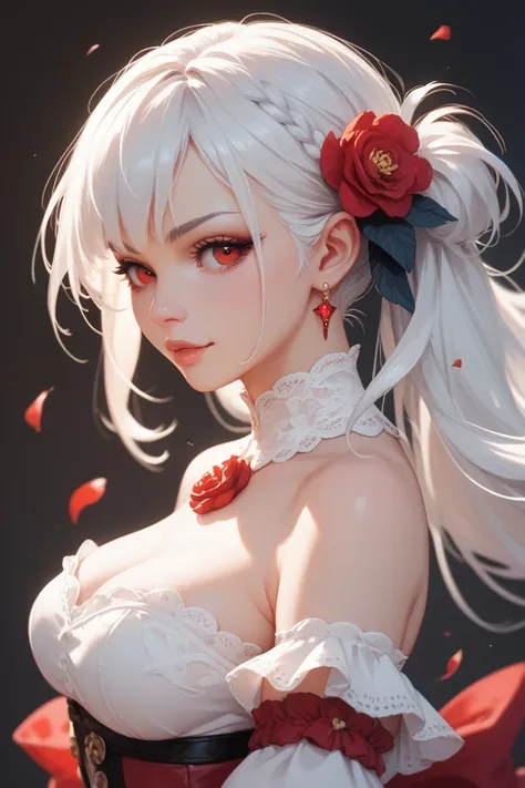  with white hair and red eyes hentai-