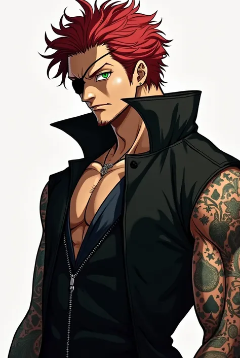 Anime One Piece Character: Certainly! Here’s a refined and concise description of Vandel Redfield’s appearance:

---

### **Appearance**:

Vandel Redfield stands at 61" with a lean, muscular build. His dark red hair is styled in a tousled, windswept fashio...