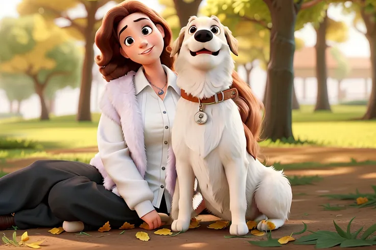 female, dog with large hair, Disney pixar