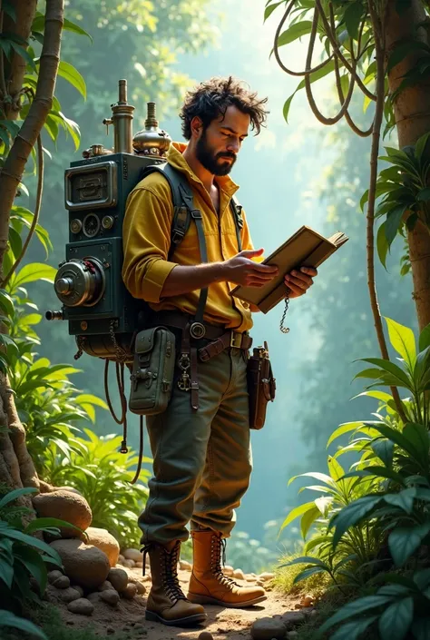 An inventor in a jungle

