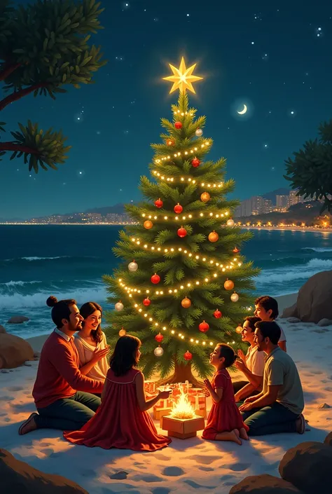 Mexico Christmas Pine Night Acapulco Family