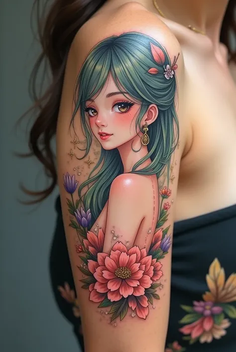 Anime image to cover up a tatto
