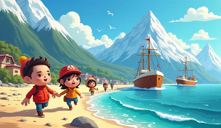 From sunny shores to snowy peaks,
A shipping adventure is what we seek!
s cartoon 