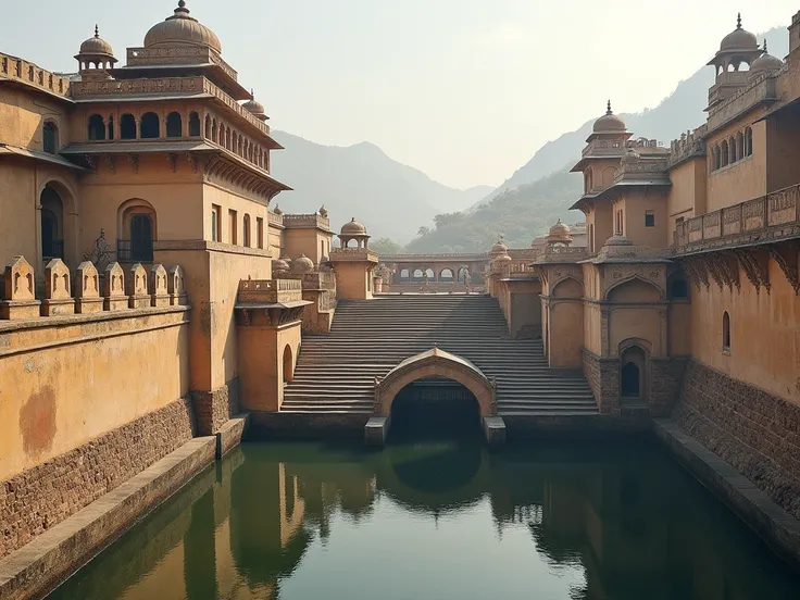 India River bank stair case palace bridge more buildings