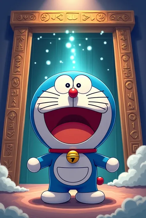 Exaggerated funny image 、Anywhere Door and Doraemon