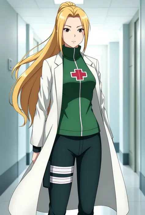 Tsunade in high resolution medical clothing standing up