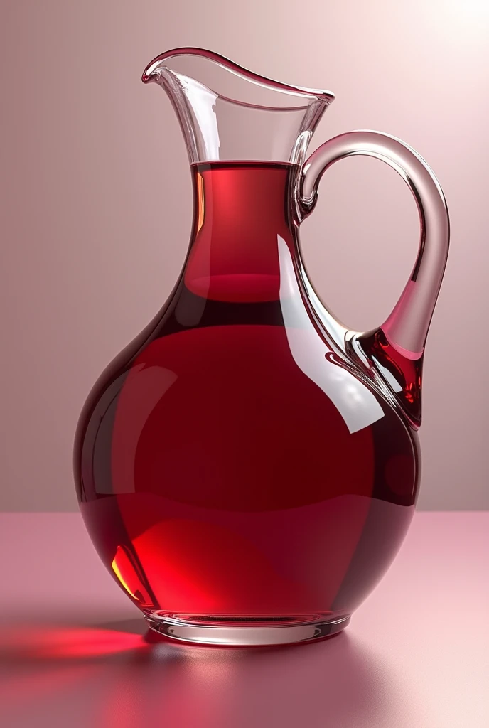 Make a very realistic red wine juice jug
