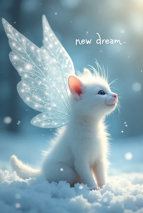 Picture of a snowflap with the text New Dream
