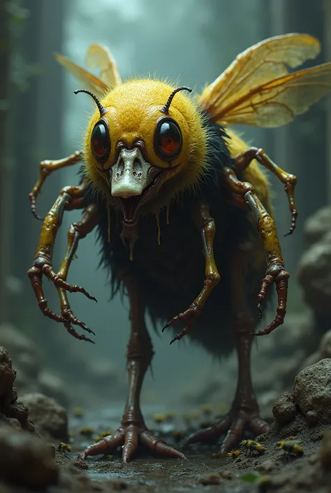 Zombified duck bee chimera