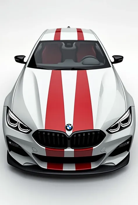 On the white BMW F10 model, draw the red lines drawn on the face of the God Of War hero