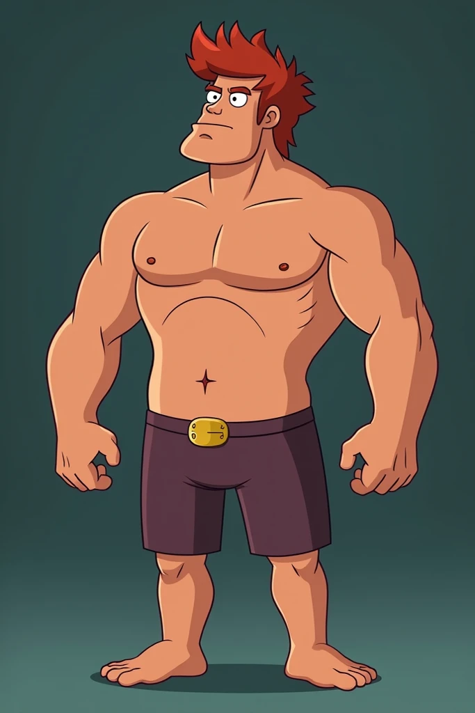  Dipper pinea from Gravity Falls without clothes, muscular and with a raised penis 