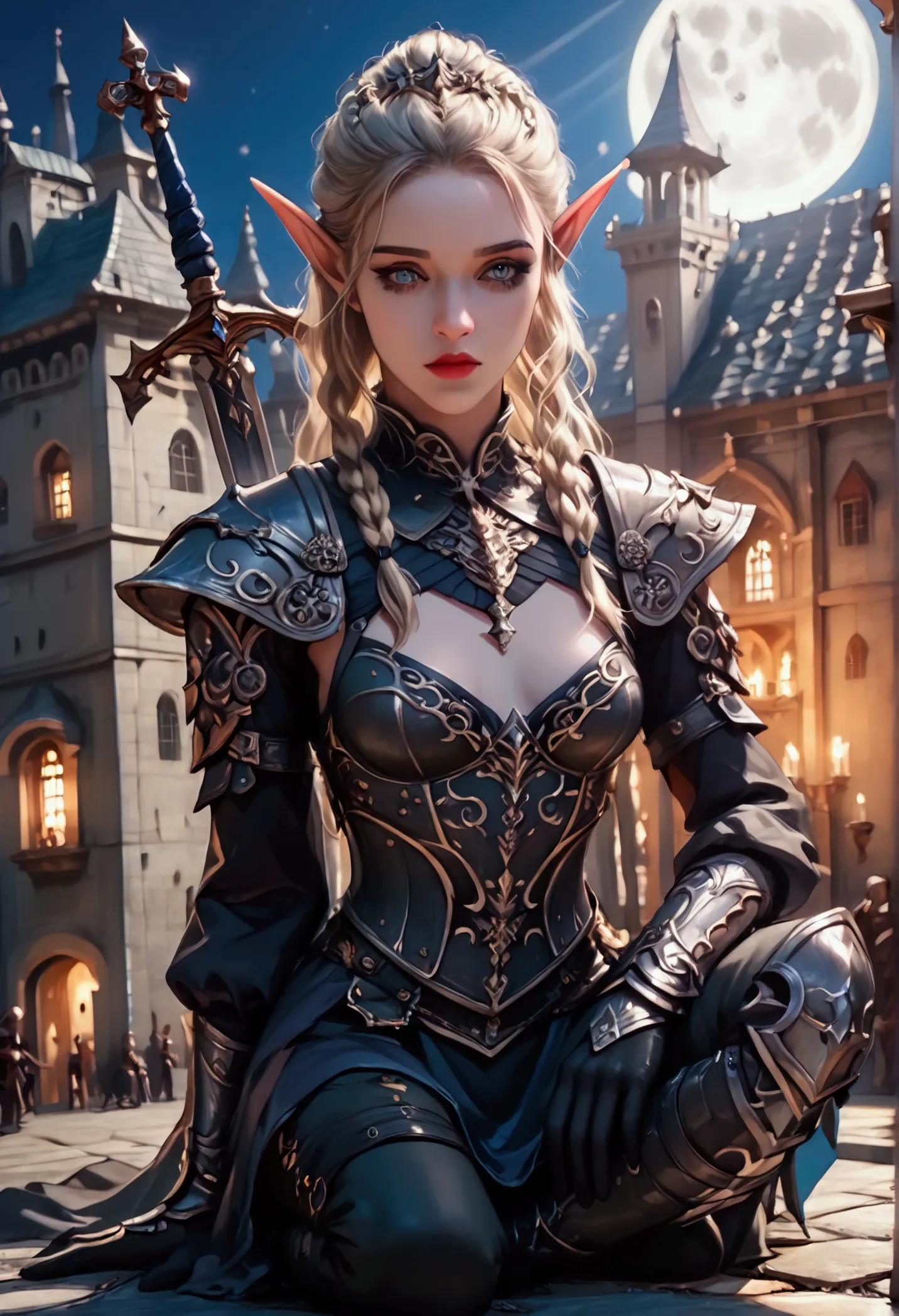 score_9, score_8_up, score_7, a picture of an epic fantasy thief , female elf (best details, masterpiece, best quality: 1.5), ep...