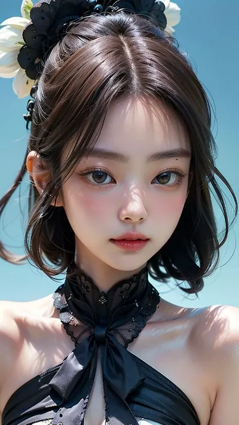 (masterpiece), (top class), (highly detailed), (illustration), (1girl), looking at the viewer, (interview), beautiful detailed eyes, delicate and beautiful face, floating, (high saturation), (shining), blue sky, bright and beautiful face, the skin is young...