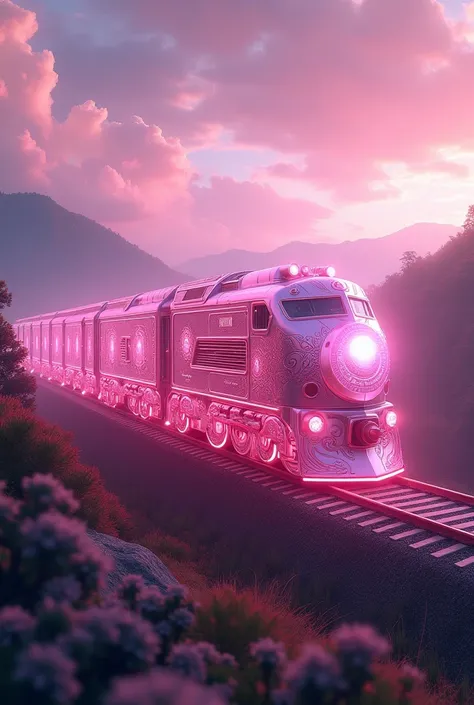 Create a pink MANTRA train