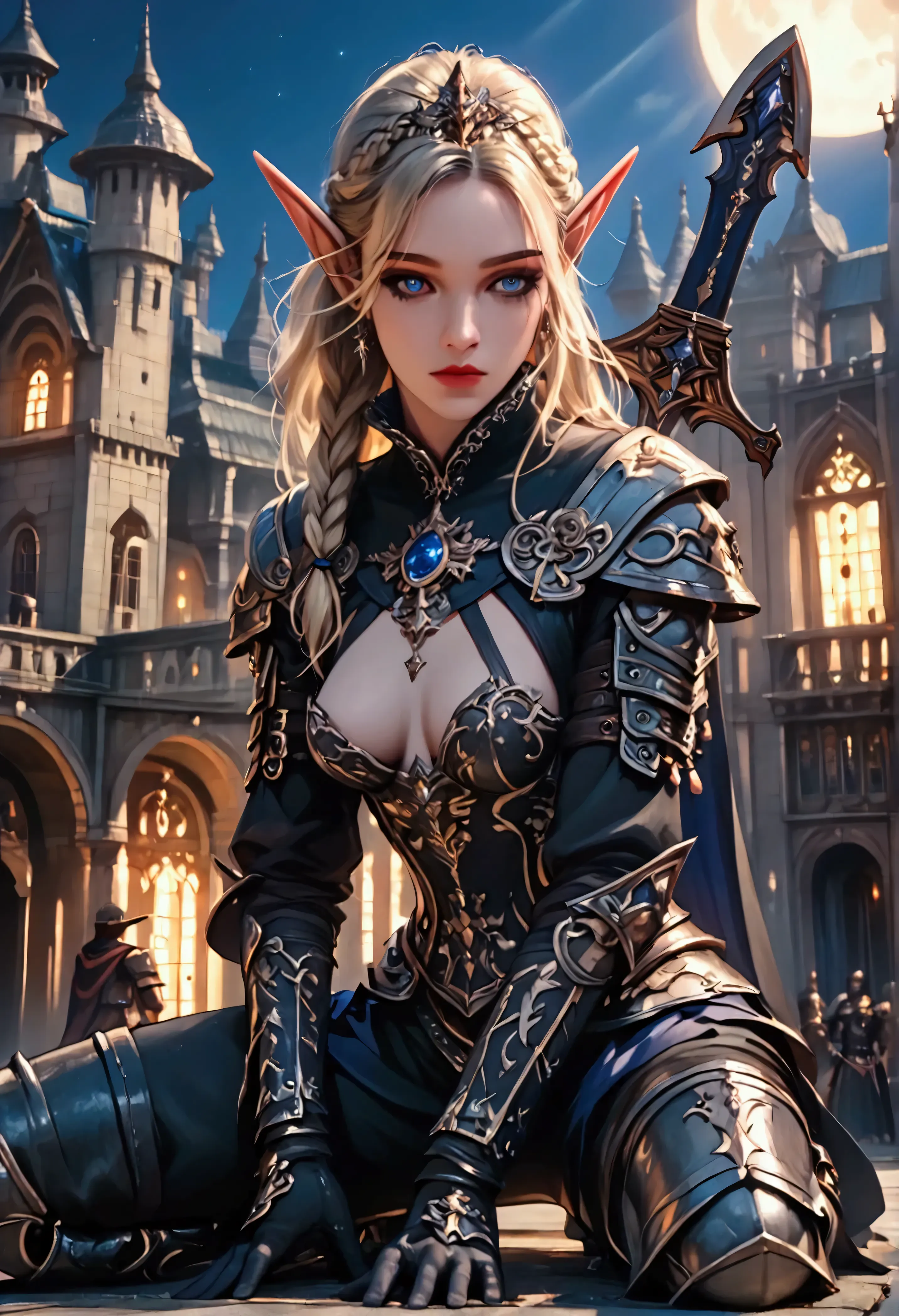 score_9, score_8_up, score_7, a picture of an epic fantasy thief , female elf (best details, masterpiece, best quality: 1.5), ep...