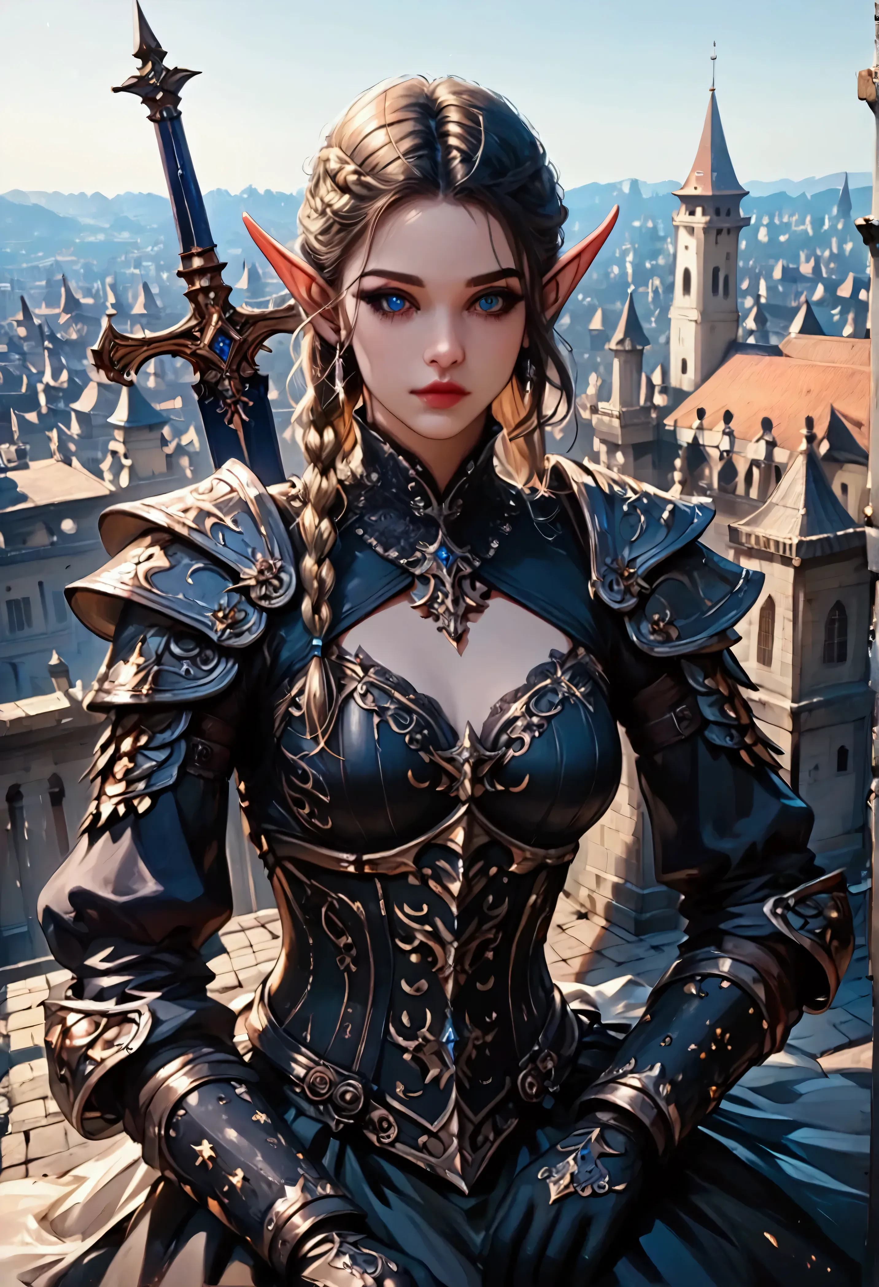 score_9, score_8_up, score_7, a picture of an epic fantasy thief , female elf (best details, masterpiece, best quality: 1.5), ep...