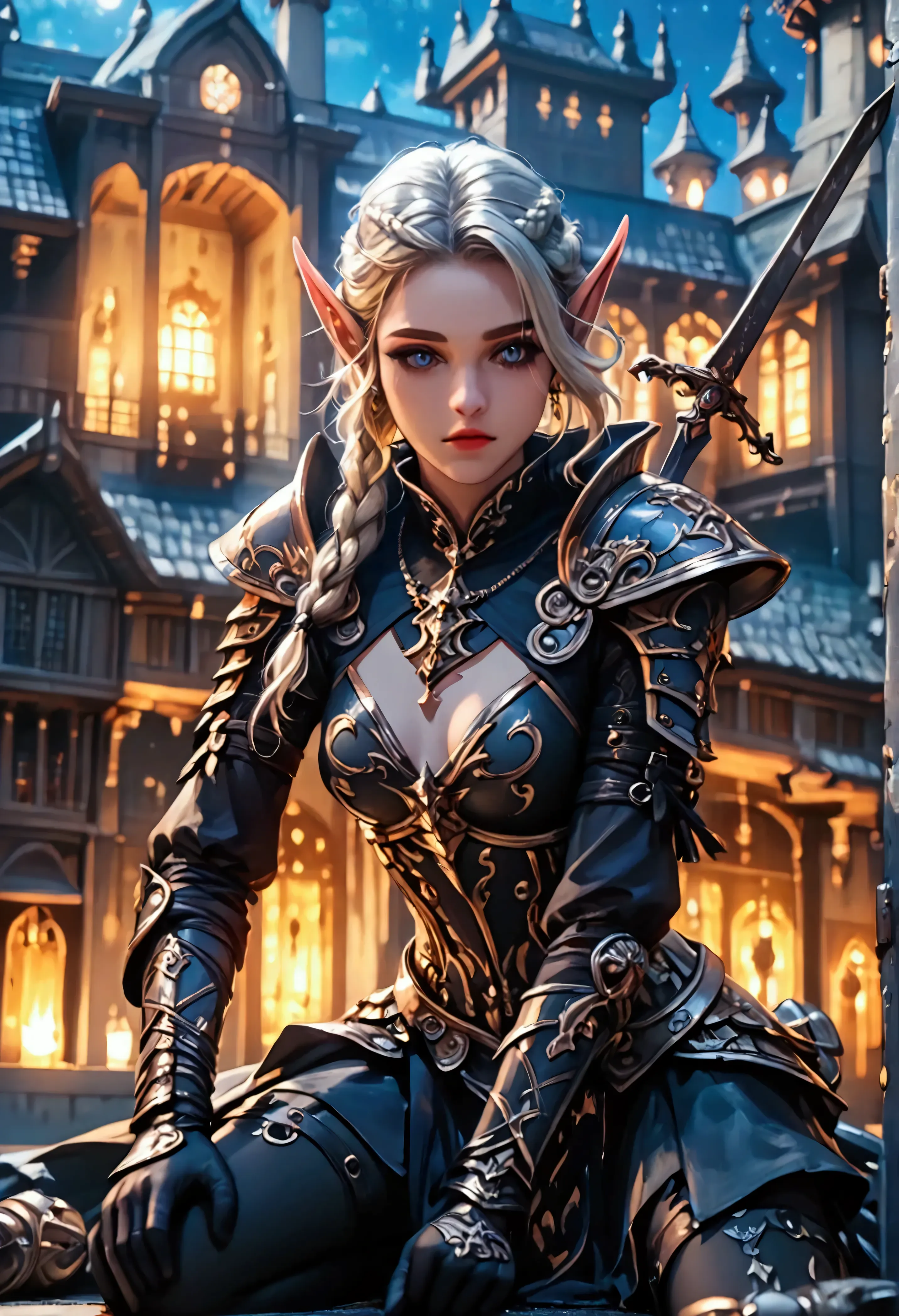 score_9, score_8_up, score_7, a picture of an epic fantasy thief , female elf (best details, masterpiece, best quality: 1.5), ep...