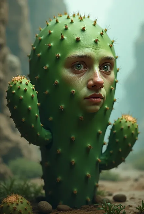 Indian prickly pear with a human face