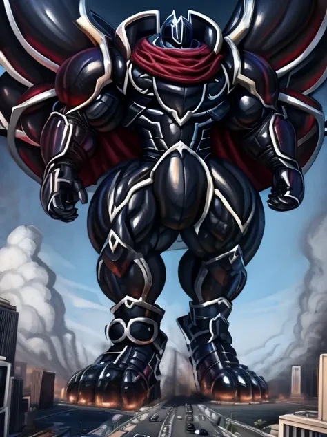 - Black Knight is wearing a latex muscle suit.
- masterpiece. official art. 8k. best quality. detailed full body. full body.
- black latex muscle suit. latex Muscle Suit. The whole body is black.
- no face. wearing a full-face helmet. helmet is jet black.
...